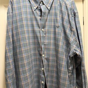 Southern Marsh Men's Blue and Tan Plaid Shirt